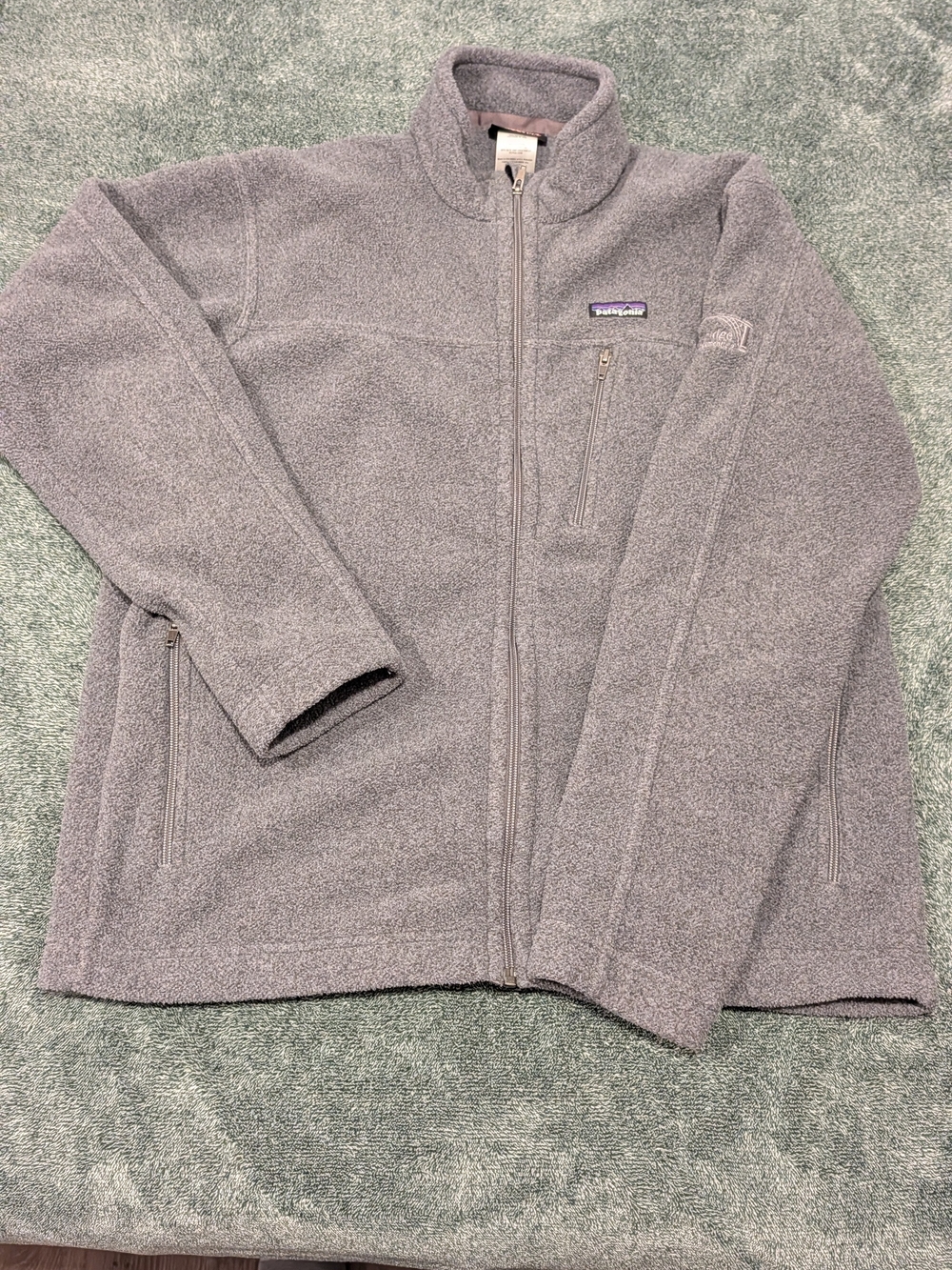 Patagonia Simple Synchilla Fleece Jacket Men's L Gray Full Zip 25096 FA11 - Picture 2 of 7